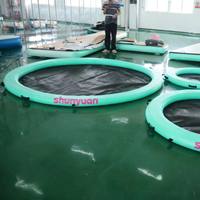 Prix d'usine, personnalisable, hamac gonflable géant portable, plateforme flottante circulaire en maille Drop Stitch, SHUNYUAN PVC