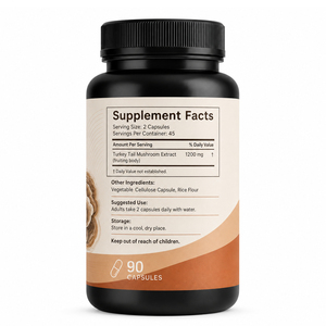 Cápsulas Herbales de Cola de Pavo, Suplemento Dietético, Refuerzo Inmunológico, Aumento de Energía, Ricas en Vitaminas y Minerales, 90 Cápsulas, Personalizables - Product Image 6