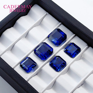 Cadermay Royal Blue Square Zircon Loose Gemstone For Jewelry Making - Product Image 1