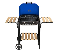 Chariot de cuisson pliant en acier émaillé chromé, style coréen moderne, de qualité supérieure, pour charbon de bois, vente en gros d'usine