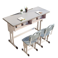 Mobilier scolaire moderne à hauteur réglable et à deux places Chaises de table de classe pour chambre à coucher, salon, maison et bureau Ensembles scolaires