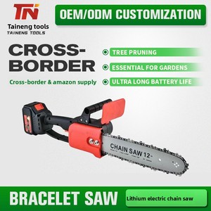 Tronçonneuse électrique sans fil au lithium-ion sans balais, guide-chaîne de 12 pouces, puissance de 1200 W, qualité industrielle pour l'abattage en extérieur et l'usage domestique - Product Image 1