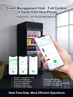 Automatische commerciële zelfbedieningsautomaat voor vers fruit, koel, met creditcard, QR-code en cloud-gebaseerde technologie.