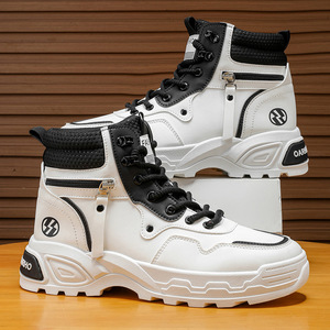 Scarpe da <span class=keywords><strong>Uomo</strong></span> Best-Seller per Tempo Libero e Montagna, <span class=keywords><strong>Stivali</strong></span> da Lavoro Antiscivolo con Tomaia in Pelle, Impermeabili e Suole Spesse, <span class=keywords><strong>Stivali</strong></span> <span class=keywords><strong>Bianchi</strong></span> - Product Image 6