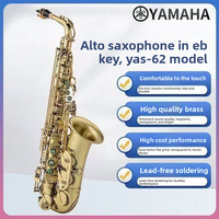 YMH Saxophone Alto Eb with Gold Lacquer Electrophoresis Gold for Beginners Examinations