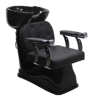 Chaise de salon avec bac pour le lavage des cheveux, chaise de lavage pour spa capillaire, chaise de salon pour le lavage des cheveux