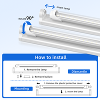 Éclairage intérieur OEM & ODM Corps en aluminium épais de haut niveau 13W 18W 24W 2Ft 3Ft 4Ft 5Ft T8 G13 Led Tube Light Office Warehouse