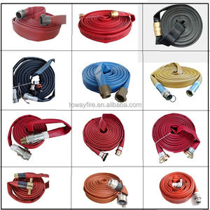 Tuyau d'incendie en caoutchouc NBR rouge Duraline, tuyau d'incendie haute pression durable avec raccords Machino en aluminium/laiton, 20 bar, 21/2"x30m - Product Image 6