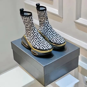 Luxury High-Top Outdoor Leather Casual Shoes Unicorn Design with Neoprene Paneled Buffed for Running Autumn Cotton <b>Fabric</b> unisex - Product Image 2