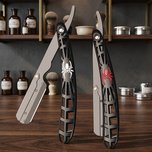 มีดโกนพับได้ Maclura ลายแมงมุม ใบมีดสแตนเลส ด้ามจับพลาสติก สำหรับโกนหนวด - Product Image 3