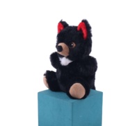 Écologique 100% particules recyclées jouets en peluche personnalisés trucs animaux jouets noir diable de Tasmanie coupe jouets