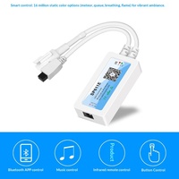 Bande lumineuse LED colorée SP611E à ligne simple ou double, contrôlée par application mobile et sonore pour contrôleur de musique, 5-24V, dimmable, 2811