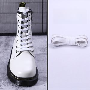 Lacets en coton ciré plats de qualité supérieure de 8 mm pour bottes et chaussures décontractées en cuir, lacets de mode de plein air de créateur en gros - Product Image 6