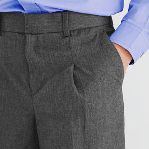 Factory Custom OEM ODM Kids Children <strong>School</strong> Uniform <strong>Navy</strong> <strong>Blue</strong> Front <strong>Trousers</strong> Poly Viscose <strong>School</strong> Uniform Pants <strong>School</strong> <strong>Trousers</strong> - Product Image 3