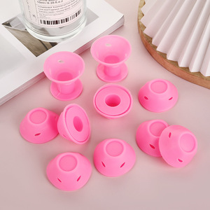 In stock silicone hair curler, mushroom <b>bell</b> hair curler, gentle on hair, heat-free hair curler, bangs styling tools wholesale. - Product Image 2