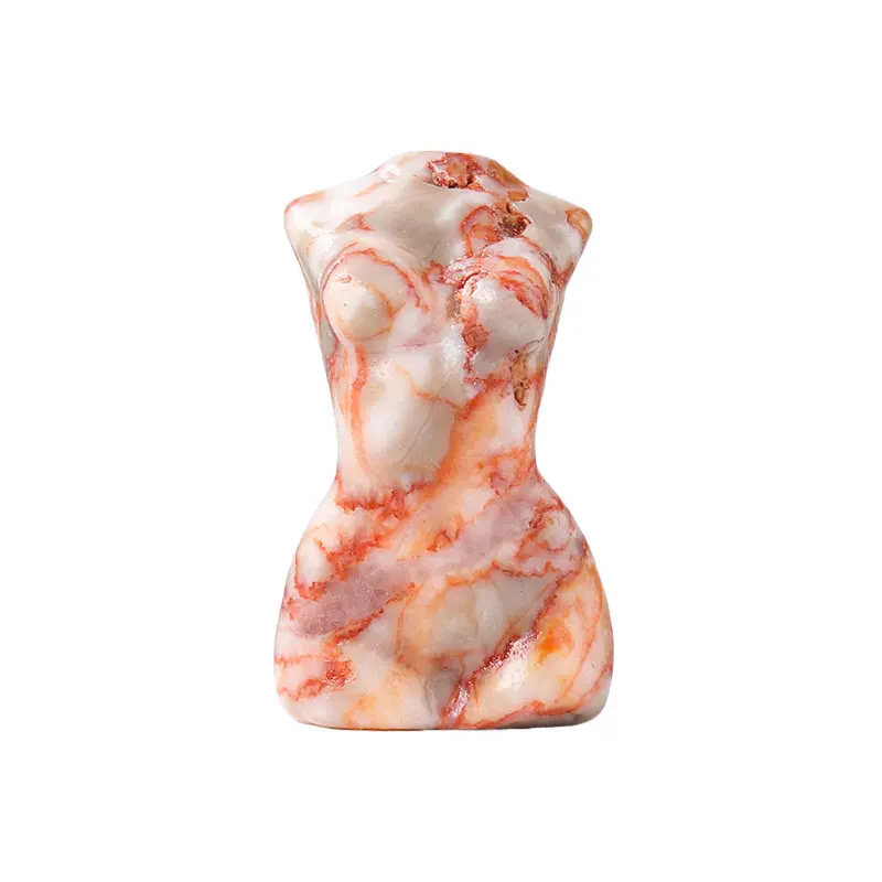 Yüksek cilalı doğal kristal kadın vücut heykelcik kristal Miu taş Torso heykeli dekorasyon için oyma tanrıça modeli vücut