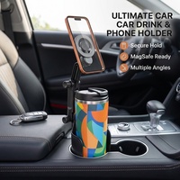 Support de téléphone magnétique 2-en-1 pour voiture, compatible iPhone 12 13 14 15 16 17, support universel réglable pour téléphone portable, mains libres