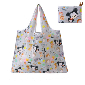 Bolsa de Compras Plegable de Poliéster Reutilizable Ecológica con Logotipo Personalizado, Bolsa de Almacenamiento Portátil de Tela Oxford para Supermercado, Picnic, Grande - Product Image 1