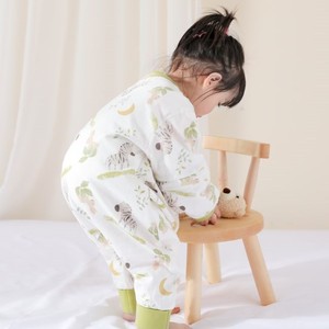 Vêtements de nuit pour bébé avec couche absorbante intégrée, manches détachables, séparateurs de <span class=keywords><strong>jambes</strong></span>, fabriqués en 100% coton, 1-3 ans, été/printemps - Product Image 2