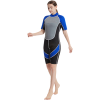 Personnalisé Dames Ensemble Complet 2mm Néoprène Sexy Dames Maillot de Bain Manches Courtes Séchage Rapide Crème Solaire Plongée Surf Costume