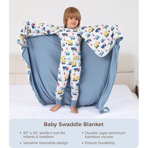 Manta de Bebé Personalizada de Bambú y Viscosa, Suave, para Recién Nacidos, Niños y Niñas, para Cuna, Uso en Todas las Estaciones - Product Image 2