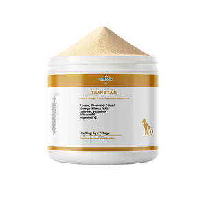 OEM ODM Extrait de lutéine et de myrtille de haute qualité, complément alimentaire sûr pour animaux de compagnie, digestion sensible, poudre pour éliminer les taches de larmes, santé des chiens et des chats - Product Image 1