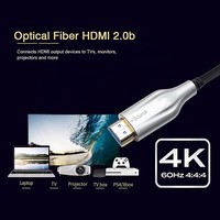 Cable de Fibra Óptica Activo Ultra Rápido con Cubierta de PVC Coaxial HD 2.0V 4K 60Hz 18Gbps Macho-Macho de 100m para Monitor de Video 3D