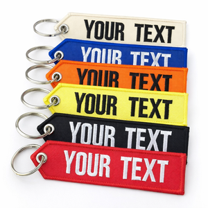 Fast Delivery Reliable Heavy Duty Nylon Webbing Flight Jet Tag Embroidered Keychain for Racing Sports Car <b>Key</b> <b>Ring</b> - Product Image 4