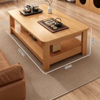 Table basse moderne haut de gamme compacte à deux niveaux pour petits salons