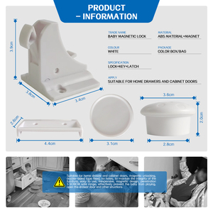 Gaixie Factory Customized Plastic Magnetic <strong>Lock</strong> Set <strong>for</strong> <strong>Cupboard</strong> and Cabinet Doors 3M Adjustable Baby-Proof Safety <strong>Lock</strong> - Product Image 5