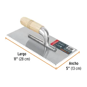 Master con 24 unidades Paleta 11 'triangular con muescas, 6 remaches, madera MgO, Truper - Product Image 2