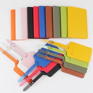 Fashionable Waterproof Portable Pu Letter Decorated 7-Inch Passport Cover Travel Wallet Case Includes <b>Suitcase</b> Luggage Tag - Product Image 2
