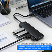 Hub USB 3.0 multiport 4 ports OEM d'usine, station d'accueil haute vitesse, extension pour Type C pour ordinateur portable