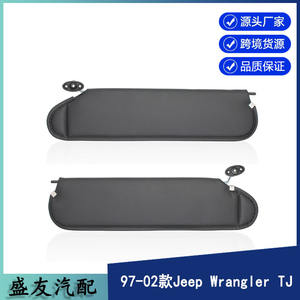 Parasoles para Jeep Wrangler Tj 1997-2002, Paquete de Dos, Negros, de Cuero, Retráctiles, para Parabrisas - Product Image 3