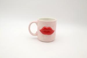 Pot de fleurs en céramique en forme de lèvres rouges, pot à succulentes créatif en forme de lèvres <span class=keywords><strong>sexy</strong></span> pour la décoration de bureau, pot à fleurs en porcelaine rose, 4 pouces - Product Image 2