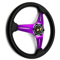 Leaders universel 14 pouces PU violet support jdm voiture de course modifiée avec un volant flottant