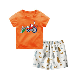 Vêtements d'été pour enfants en gros de Chine sur AliExpress : Ensemble T-shirt et short rayé pour enfants - Product Image 2