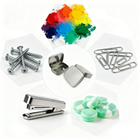 Boîte en métal miniature élégante personnalisée avec impression unique, petite et fine, à charnière, pour bonbons, menthes, biscuits et outils
