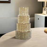 JHMj Présentoir à desserts de mariage moderne et simple pour table à manger, plateau miroir décoratif