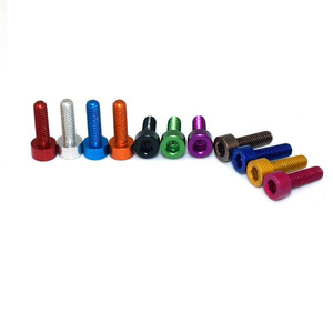 7075 6063 6061 Aluminium Socket Dop Kop Schroef M4 M5 M6 6Mm 10Mm 18Mm 30Mm Inbussouten Alu Anodiseren Kleuren Din912 - Product Image 5