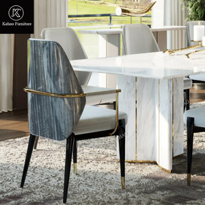 Sedia da Pranzo di Lusso Personalizzata con Impiallacciatura <span class=keywords><strong>in</strong></span> Radica, Telaio Dorato e <span class=keywords><strong>Seduta</strong></span> <span class=keywords><strong>in</strong></span> Pelle, Sedia da Pranzo di Design di Alta Gamma <span class=keywords><strong>per</strong></span> Arredamento di Ville e Mansioni - Product Image 5