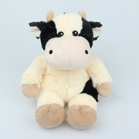 Peluche Vache en Polyester et Coton PP, Chauffable au Micro-ondes, Jouet en Peluche Mignon de Dessin Animé, Taille 11-30cm, Vente en Gros Direct Usine