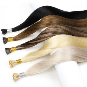 Itip – extensions de cheveux humains, cheveux humains, bruts, vierges, 100% remy, microlink, i-tip, cheveux indiens, double dessin 1b, extensions de cheveux lisses, noir - Product Image 2