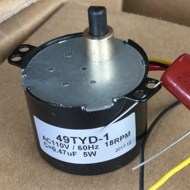 Custom 110V 60Hz 18RPM Low Speed Motor