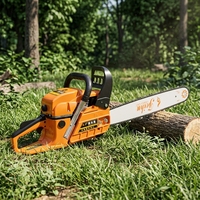 Tronçonneuse à essence portable de 20 pouces haute puissance pour l'abattage industriel des arbres, certifiée GS, avec guide-chaîne, pour usage domestique, OEM, bricolage, 58cc