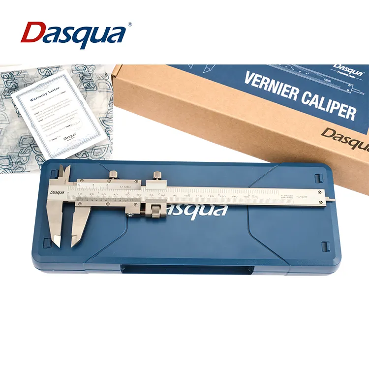 Dasqua Stainless Steel 150mm 200mm 300mm Vernier Caliper With Fine Adjustment Mechanical Vernier Caliper