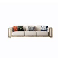 Ensembles de canapés modulaires en cuir tufté de luxe JINS rembourrage en mousse de tissu métallique de qualité supérieure pour hôtel appartement entrepôt salon