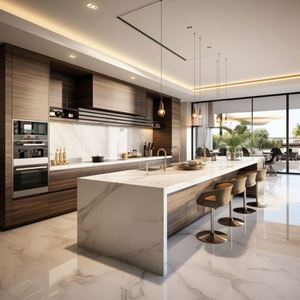 Armoires modulaires modernes à haute brillance de finition de laque avec construit dans l'évier - Product Image 6