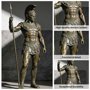 Sculpture en bronze grandeur nature des Chevaliers Templiers, célèbre œuvre d'art en métal pour l'extérieur, magnifique statue de chevalier en métal. - Product Image 4