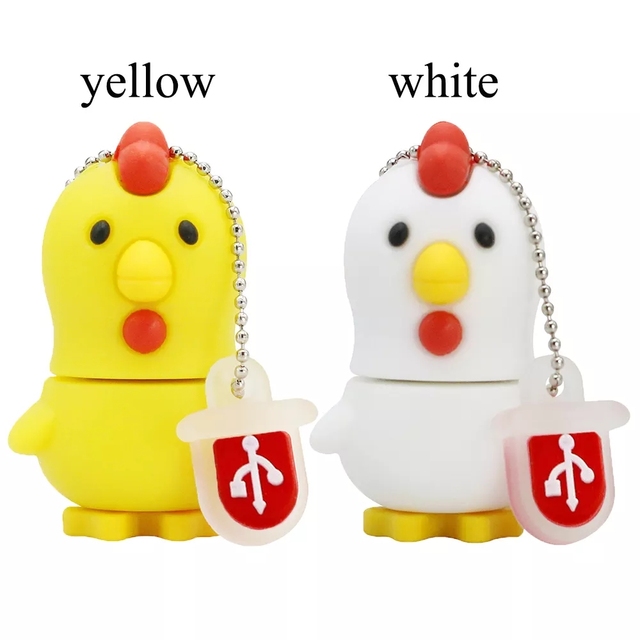 Best Gift New Arrival Lovely Chicken Pendrive Usb 2.0 Usb Cartoon Animal Chick 8GB 16GB 32GB 64GB Pen Drive